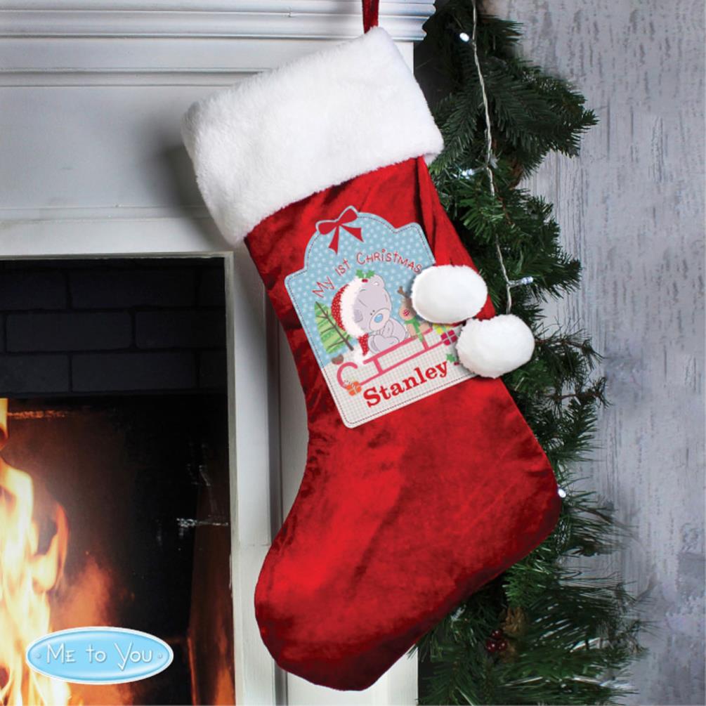 Personalised Tiny Tatty Teddy My 1st Christmas Luxury Stocking Extra Image 2